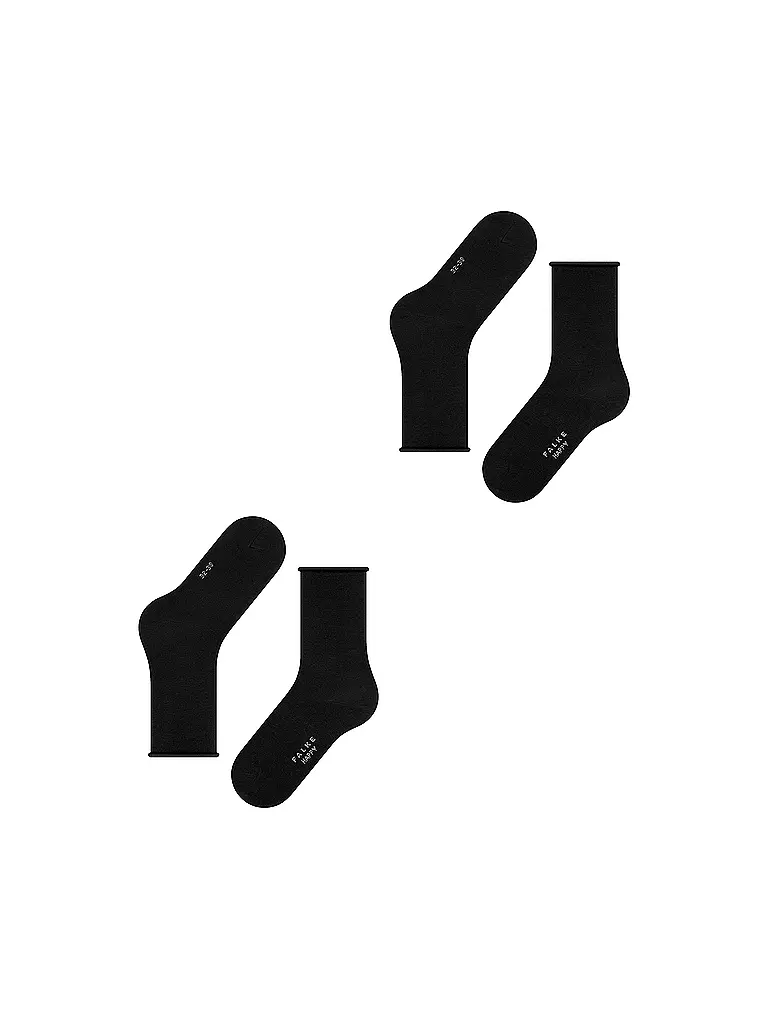 FALKE | Happy Chaussettes, lot de 2, noir | 