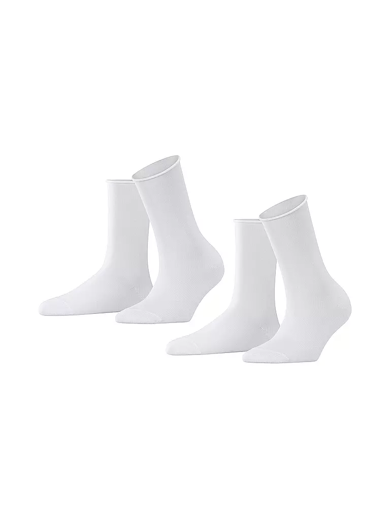 FALKE | Happy Chaussettes lot de 2 blanc | weiss