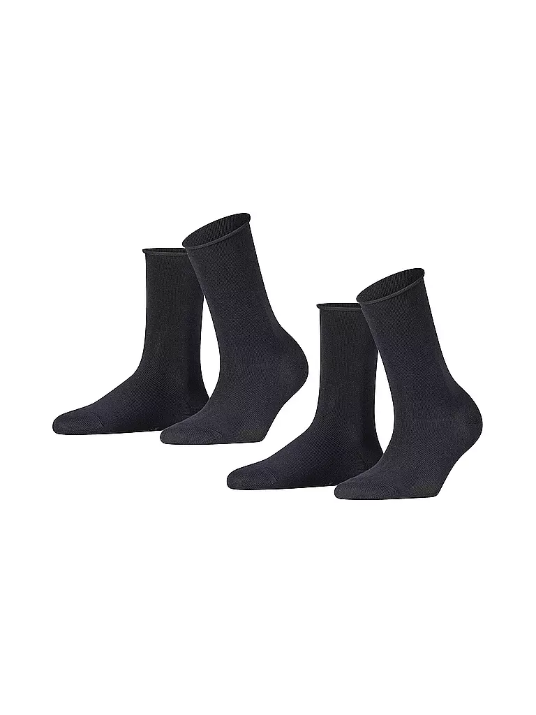 FALKE | Happy Chaussettes lot de 2 bleu marine foncé | 