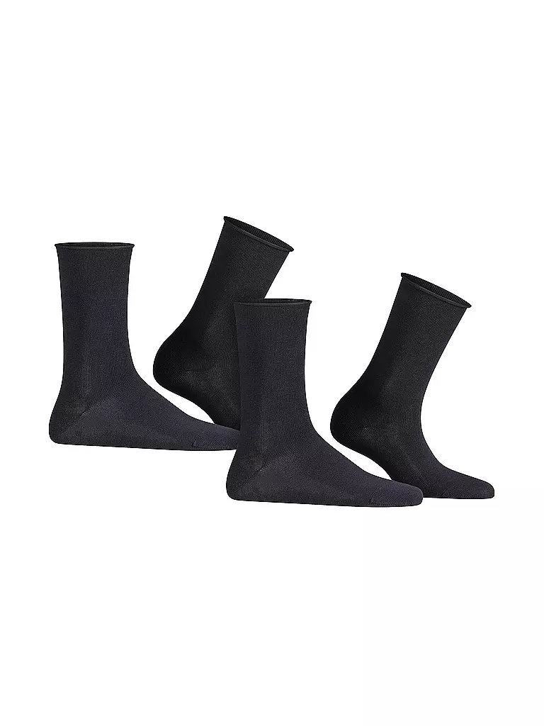FALKE | Happy Chaussettes lot de 2 bleu marine foncé | 