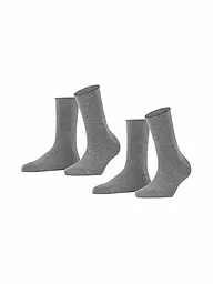 FALKE | Lot de 2 paires de chaussettes HAPPY bleu roi | Gris