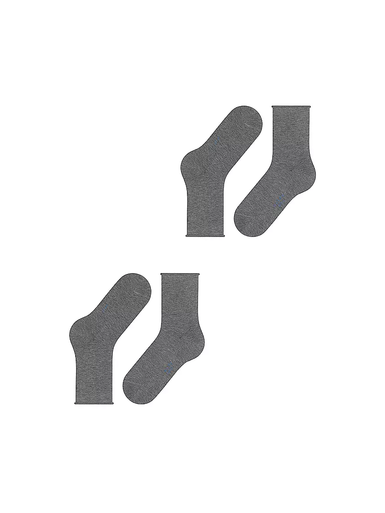 FALKE | Happy Chaussettes Lot de 2 gris clair chiné | 