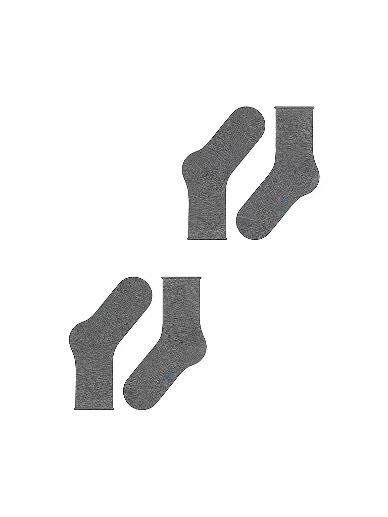 FALKE | Happy Chaussettes Lot de 2 gris clair chiné | 