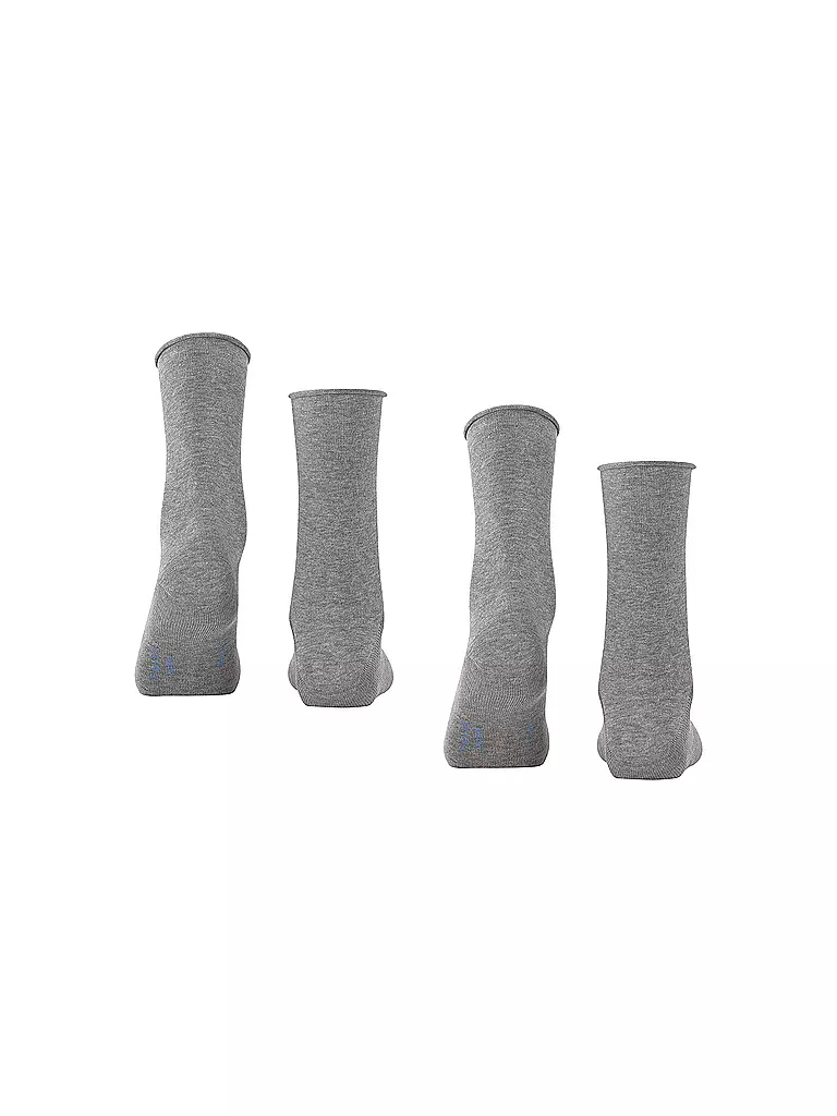 FALKE | Happy Chaussettes Lot de 2 gris clair chiné | 