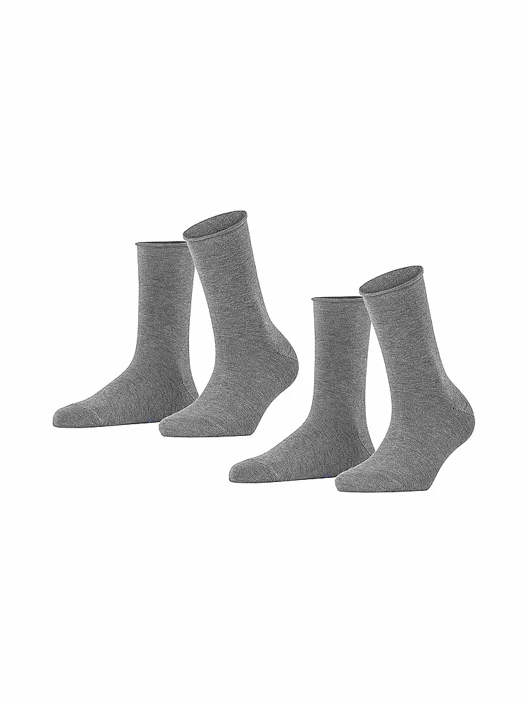 FALKE | Happy Chaussettes Lot de 2 gris clair chiné | 