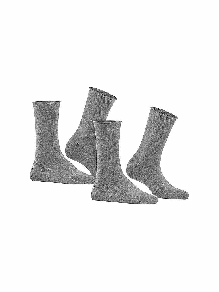 FALKE | Happy Chaussettes Lot de 2 gris clair chiné | 