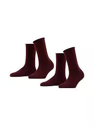 FALKE | Lot de 2 paires de chaussettes HAPPY bleu roi | Rouge foncé