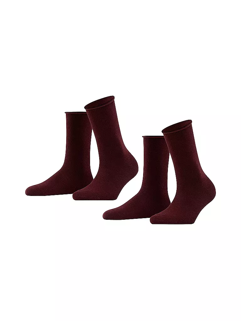 FALKE | Happy Socken lot de 2 barolo | dunkelrot