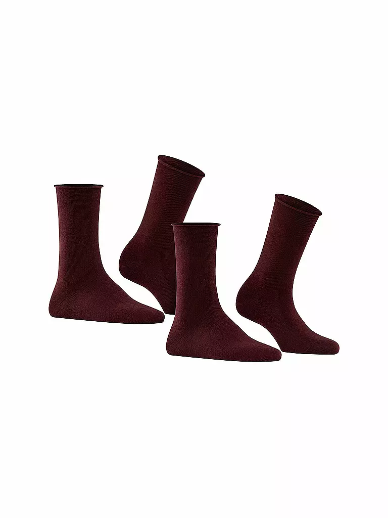 FALKE | Happy Socken lot de 2 barolo | dunkelrot