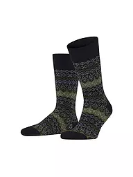FALKE | Herren Socken ASPEN hunter green | Noir