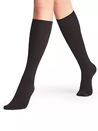FALKE | Kneehigh Seidenglatt 40 den black | Noir