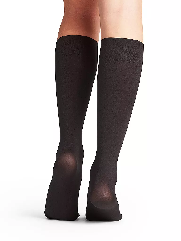 FALKE | Kneehigh Seidenglatt 40 den black | Noir