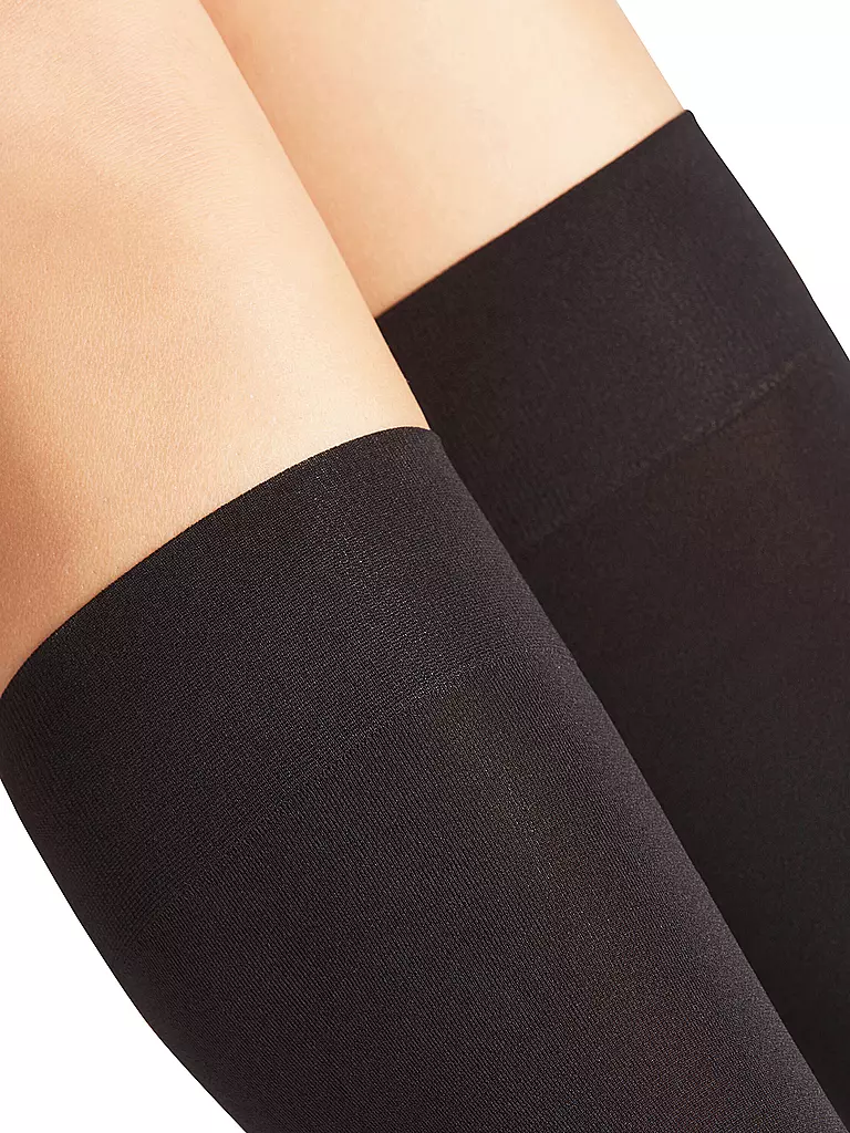 FALKE | Kneehigh Seidenglatt 40 den black | Noir