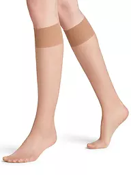 FALKE | Socquettes Seidenglatt 15 DEN noir | Beige
