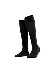 FALKE | Kniestrümpfe COTTON TOUCH bleu marine foncé | Noir