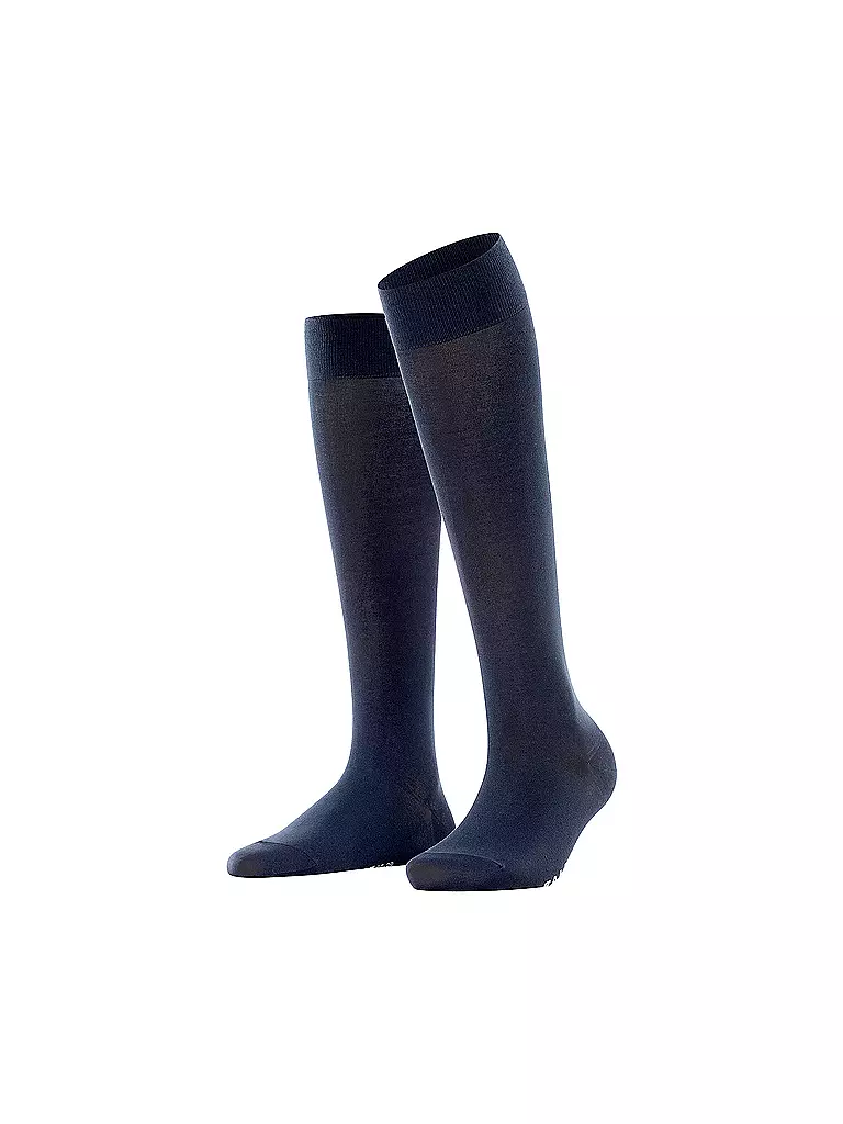 FALKE | Kniestrümpfe COTTON TOUCH bleu marine foncé | dunkelblau