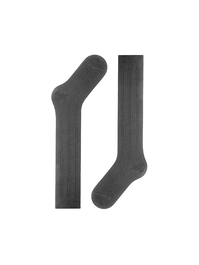 FALKE | Kniestrümpfe NEEDLEPOINT dark rock | Gris