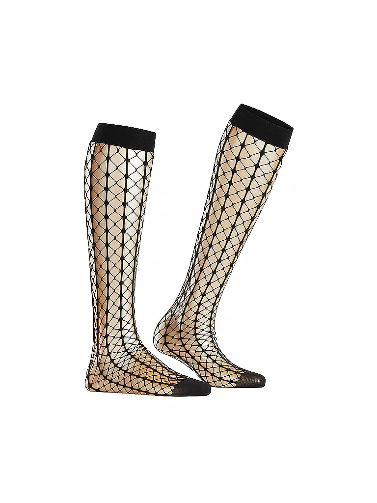 FALKE | Kniestrümpfe PARADISE NET black | Noir