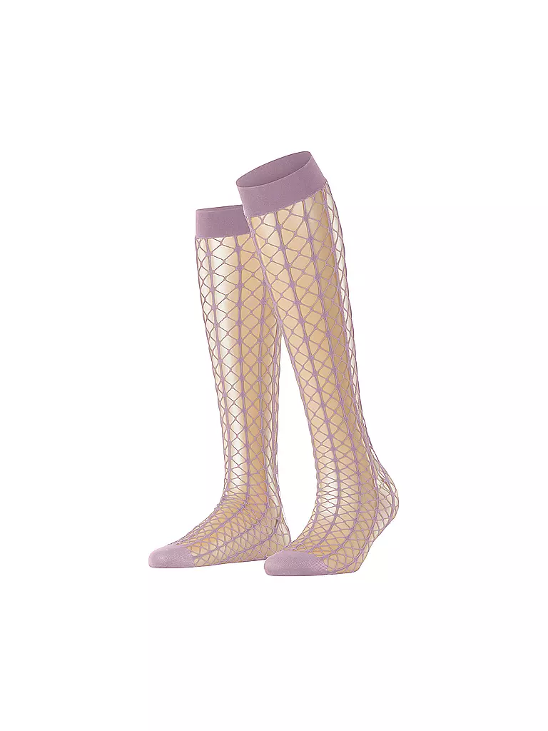 FALKE | Kniestrümpfe PARADISE NET rose coquillage | Rose