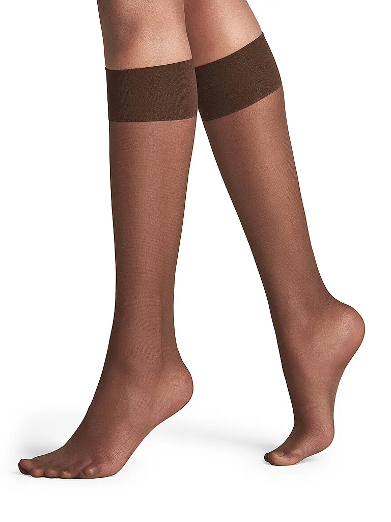 FALKE | Kniestrümpfe PURE MATT 20 Den brenda | Marron