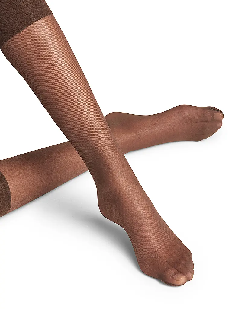 FALKE | Kniestrümpfe PURE MATT 20 Den brenda | Marron