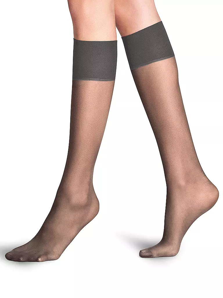 FALKE | Kniestrümpfe PURE MATT 20 Den iron | Gris