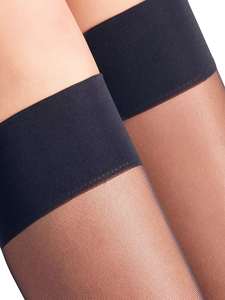 FALKE | Kniestrümpfe Seidenglatt 15 DEN marine | 