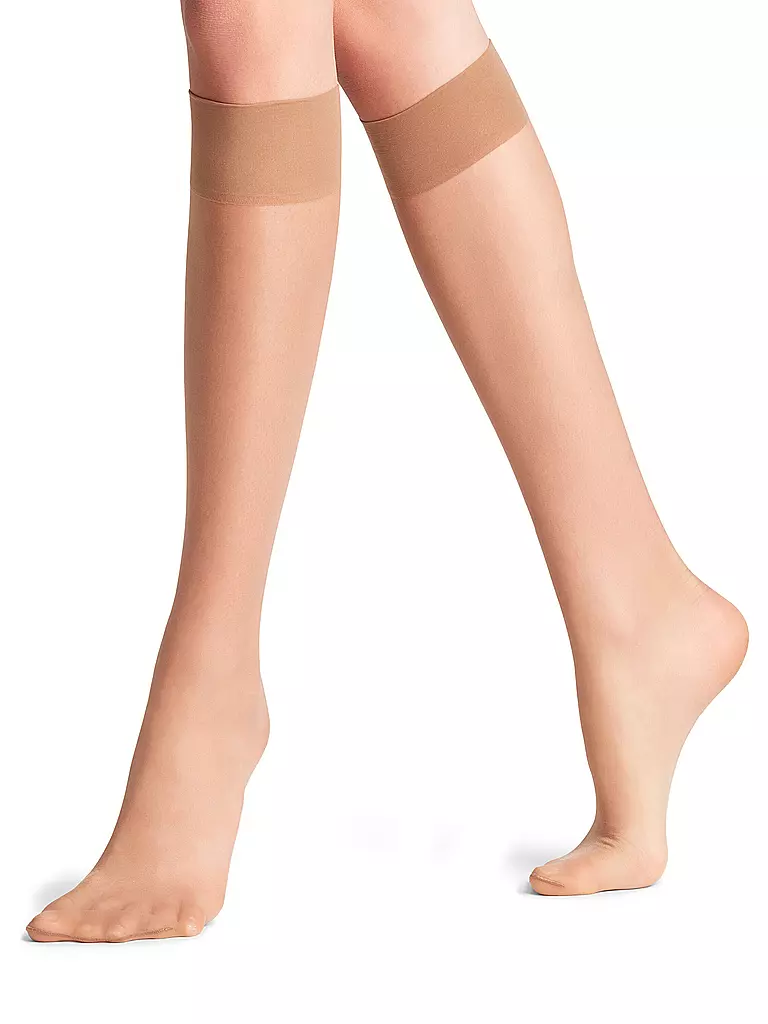 FALKE | Kniestrümpfe Seidenglatt 15 DEN Powder | Beige