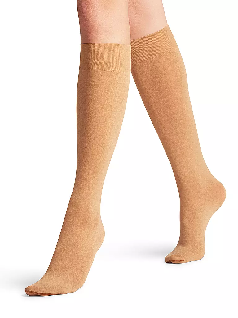 FALKE | Kniestrümpfe Seidenglatt 40 den powder | Beige