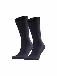 FALKE | Chaussettes, lot de 2 "Happy" (marine chiné) | Bleu