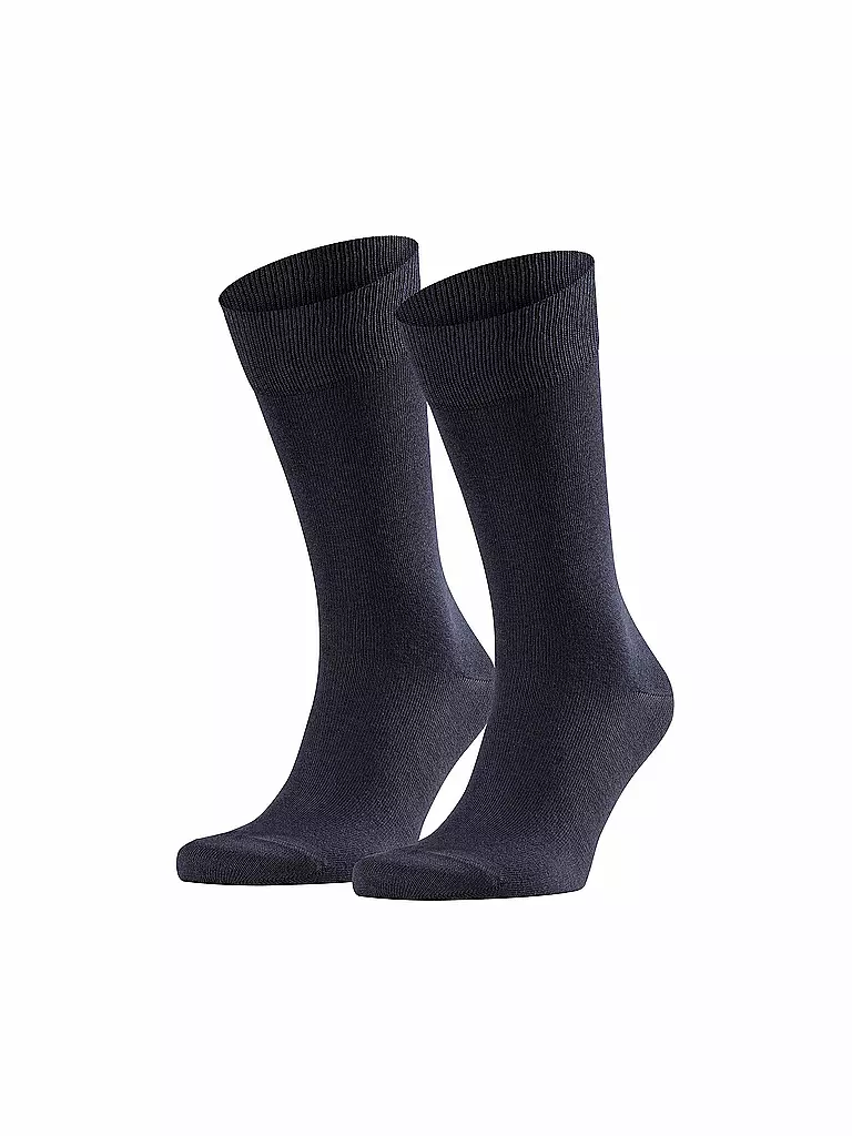 FALKE | Lot de 2 paires de chaussettes "Happy" (bleu marine foncé) | blau