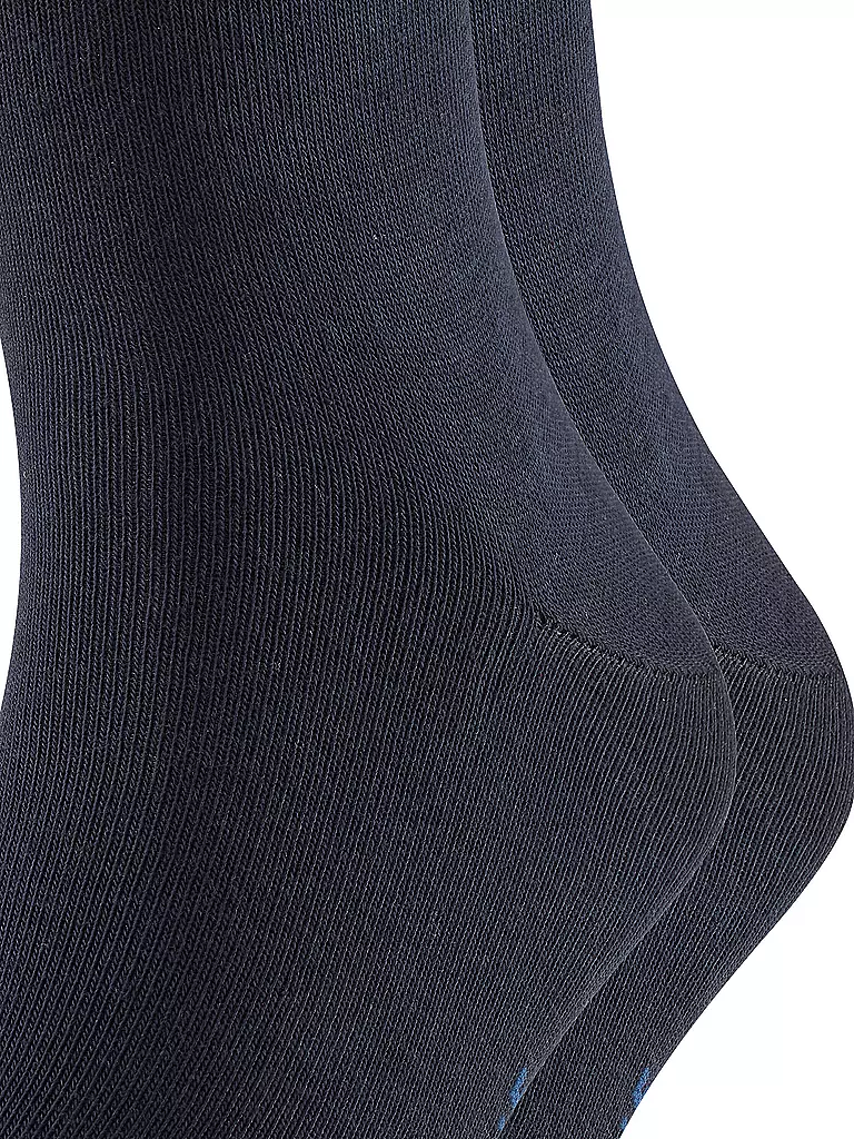 FALKE | Lot de 2 paires de chaussettes "Happy" (bleu marine foncé) | 