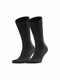 FALKE | Chaussettes, lot de 2 "Happy" (marine chiné) | Noir