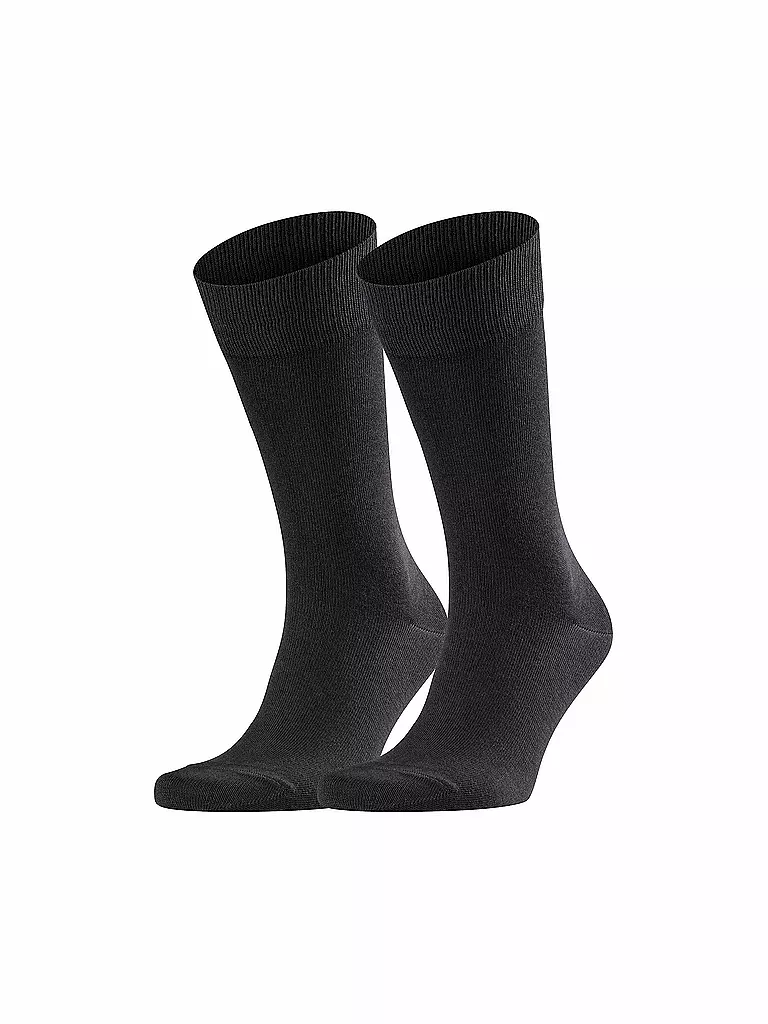 FALKE | Lot de 2 paires de chaussettes "Happy" (noir) | schwarz