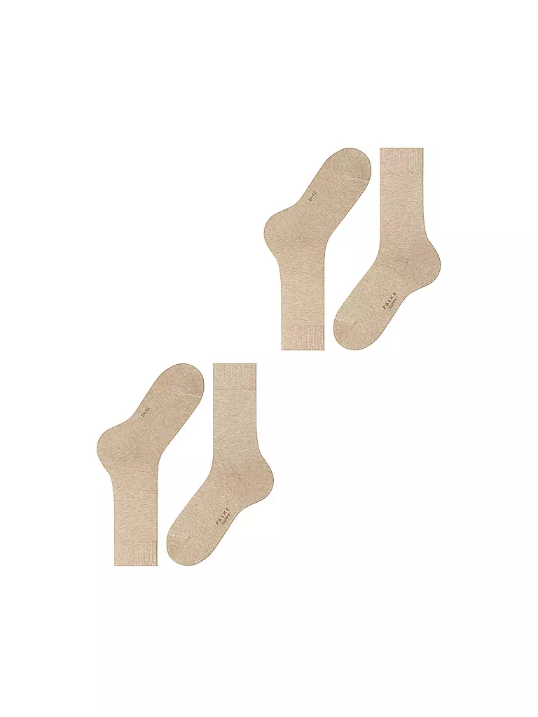 FALKE | Lot de 2 paires de chaussettes "Happy" (sable chiné) | beige