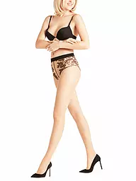 FALKE | Modestrumpfhose " Sheer Lady " Powder Black | Beige