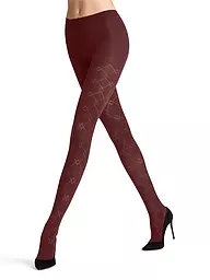 FALKE | Collant mode CHECK MATE marine | Rouge foncé