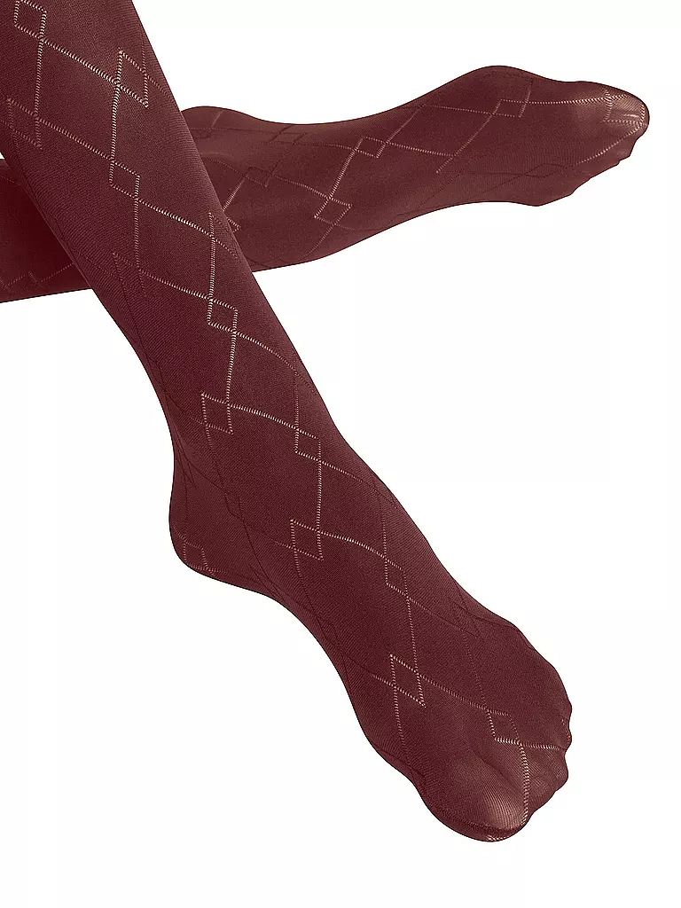 FALKE | Modestrumpfhose CHECK MATE cayenne | 