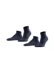 FALKE | Socquettes HAPPY lot de 2 sable chiné | Bleu