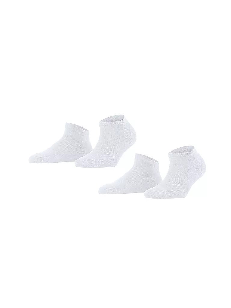 FALKE | Socquettes de sport Happy, lot de 2, blanc | weiss