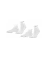 FALKE | Socquettes HAPPY lot de 2 sable chiné | Blanc
