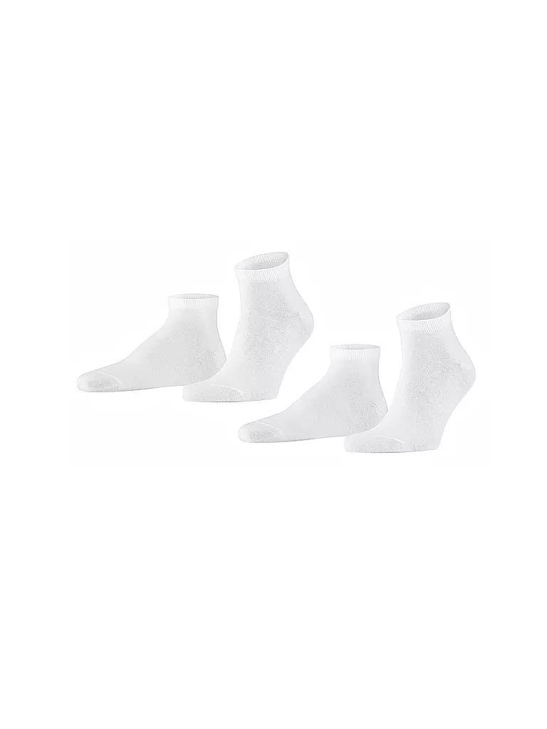 FALKE | Socquettes de sport lot de 2 "Happy" (blanc) | weiss