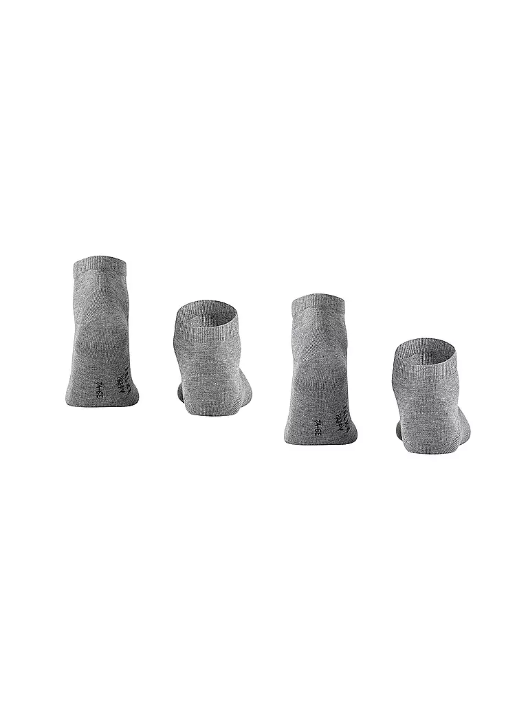 FALKE | Socquettes de sport lot de 2 "Happy" (gris clair chiné) | 