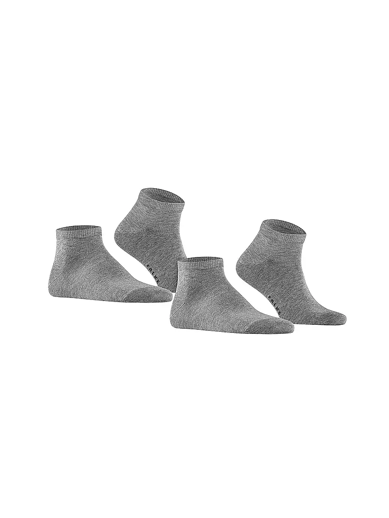 FALKE | Socquettes de sport lot de 2 "Happy" (gris clair chiné) | 