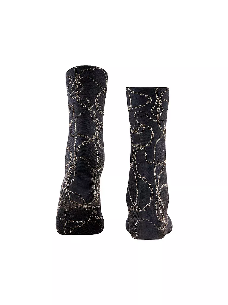 FALKE | Socquettes fines JEWEL CASE 30DEN noir/or | schwarz
