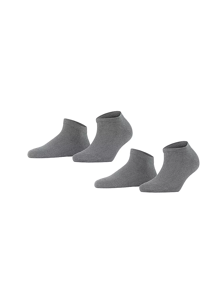 FALKE | Socquettes Happy, lot de 2, gris clair | grau