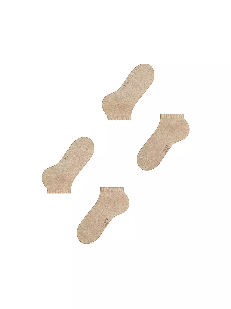 FALKE | Socquettes HAPPY lot de 2 sable chiné | beige