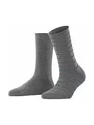FALKE | Chaussettes sneakers Happy Stripe, lot de 2 noir | Gris