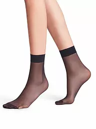 FALKE | Socquettes SEIDENGLATT 15 DEN noir | Bleu