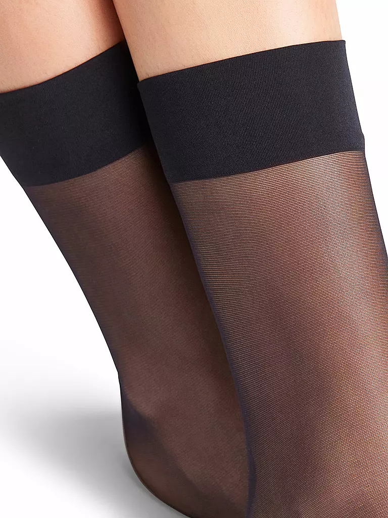 FALKE | Socquettes SEIDENGLATT 15 DEN marine | 